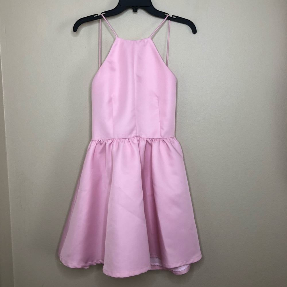 Pink backless TOBI skater dress